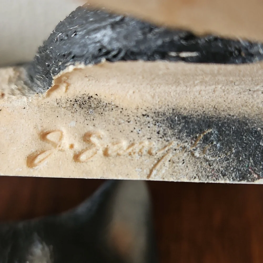 Vintage 90's Door Topper Or Shelf Sitter Tuxedo Cats By CBC & Young Concepts - Picture 9 of 16